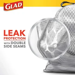 Glad ForceFlex Tall Kitchen Drawstring Trash Bags, 13 Gallon, Gain Lavender with Febreze Freshness, 80 Count (78533)