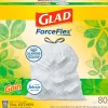 Glad ForceFlex Tall Kitchen Drawstring Trash Bags, 13 Gallon, White, Gain Original scent, 80/Box (78750)
