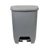 Glad Plastic Step Trash Can, 20-Gallon, Gray (GLD-74231-1)