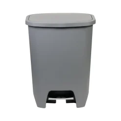 Glad Plastic Step Trash Can, 20-Gallon, Gray (GLD-74231-1)