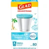Glad Small Kitchen Drawstring Trash Bags, 4 Gallon, Blue, Febreze Beachside Breeze, 80/Box (79155)