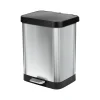 Glad Step Trash Can, 13-Gallon, Stainless Steel (GLD-74506)