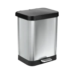 Glad Step Trash Can, 13-Gallon, Stainless Steel (GLD-74506)