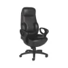 New Leather Executive Chair, Black (2424-18BK-PD03) Office Chairs