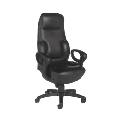 New Leather Executive Chair, Black (2424-18BK-PD03) Office Chairs