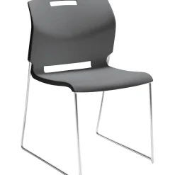 New Popcorn Plastic Stack Chair without Arms, Platinum,, 4/Ct (TD6711-PLT) Folding & Stacking