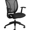 New Roma Mid-Back Mesh/Fabric Task Chair, Coal (1906MBBKUR22) Office Chairs