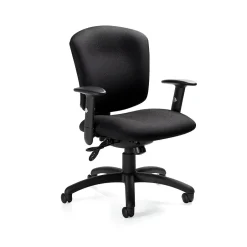Hot Supra x Jenny Fabric Medium Back Multi-Tilter Chair, Ebony Office Chairs