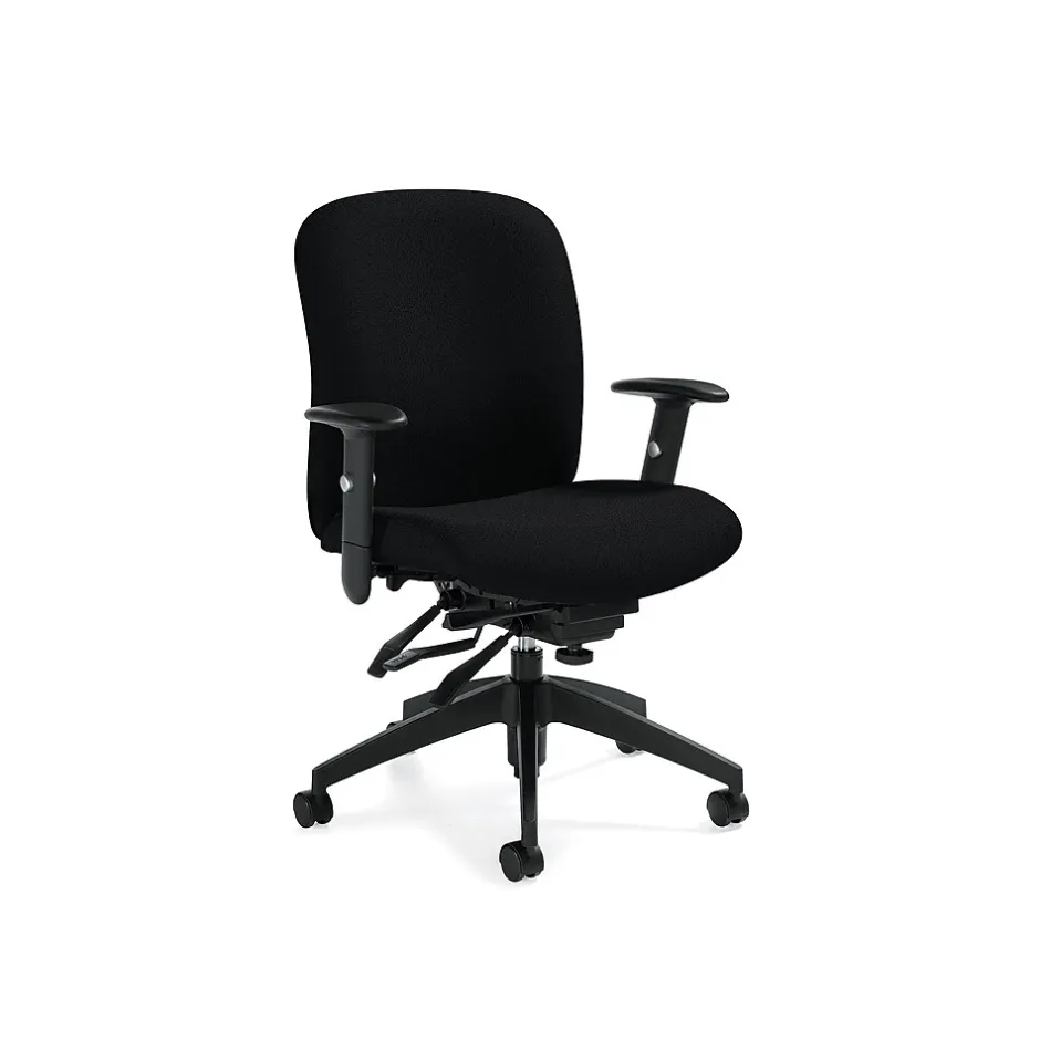 Sale Truform Fabric Computer and Desk Chair, Black (QSTS54513BKQL10) Office Chairs