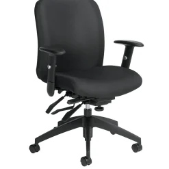 Hot Truform Medium Back Multi-Tilter, Ebony, 26Wx25Dx38.5H Office Chairs