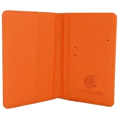 Go Green Power Travergo Passport Holder, Orange (TR1220OR)