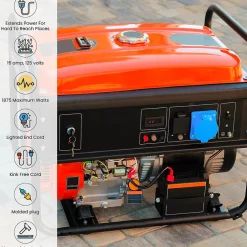 Extension Cords<GoGreen Power 100' Indoor/Outdoor Extension Cord, 12 AWG, Orange (GG-14000)