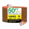 Extension Cords<GoGreen Power 50' Indoor/Outdoor Extension Cord, 16 AWG, Orange (GG-13750)