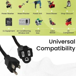 Extension Cords<GoGreen Power 50' Indoor/Outdoor Extension Cord, 14 AWG, Black (GG-13850BK)