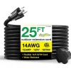 Extension Cords<GoGreen Power 25' Indoor/Outdoor Extension Cord, 14 AWG, Black (GG-13825BK)
