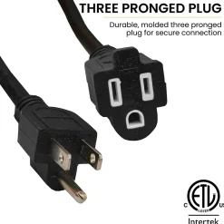 Extension Cords<GoGreen Power 25' Indoor/Outdoor Extension Cord, 14 AWG, Black (GG-13825BK)