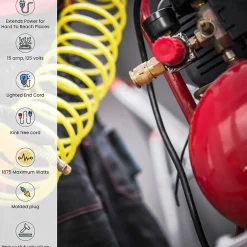 Extension Cords<GoGreen Power 25' Indoor/Outdoor Extension Cord, 14 AWG, Orange (GG-13825)