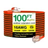 Extension Cords<GoGreen Power 100' Indoor/Outdoor Extension Cord, 16 AWG, Orange (GG-13700)