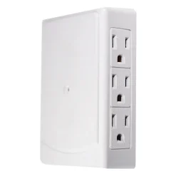 Surge Protectors & Power Strips<GoGreen Power Side Mount Wall Tap, 6 Outlet White (GG-16000TSM)
