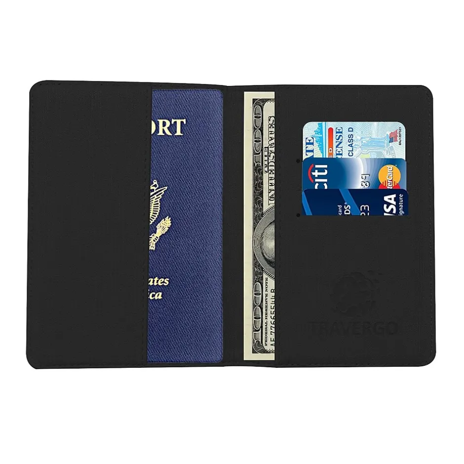GoGreen Power Travergo Passport Holder, Black (TR1220BK)
