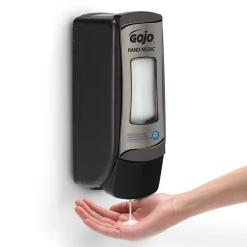 GOJO HAND MEDIC ADX-7 Wall Mounted Hand Soap Dispenser, Black/Chrome, 6/Carton (8782-06)
