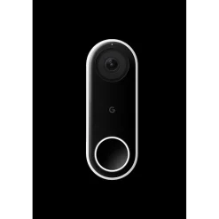 Smart Doorbells<Google Nest Hello WiFi Wired Smart Video Doorbell, Black (5085916)