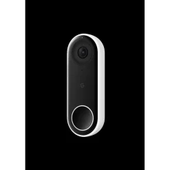 Smart Doorbells<Google Nest Hello WiFi Wired Smart Video Doorbell, Black (5085916)