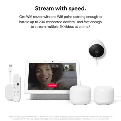 Google Nest 2nd Gen AC Dual Band WiFi Router and Extender, Snow (GA00822-US)* Wi-Fi Extenders