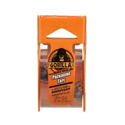 Gorilla Heavy Duty Packing Tape with Dispenser, 1.88" x 25 yds., Clear, 4/Pack (102680)* Packing Tape