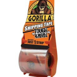 Gorilla Tough & Wide Shipping Tape with Dispenser, 3" x 36 Yds, Clear (ADHGGT335)* Tape Dispensers