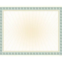 Clearance Certificates, 8.5" x 11", Westminster Green, 6/Pack (963022) Awards & Certificates