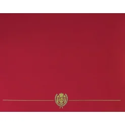 Classic Crest Certificate Holders, 12" x 9.38", Red, 25/Pack (903031PK5) Awards & Certificates
