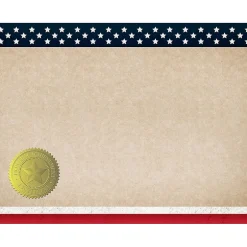 Best Patriotic Certificates, 8.5" x 11", Multicolor, 25/Count(2015083) Awards & Certificates