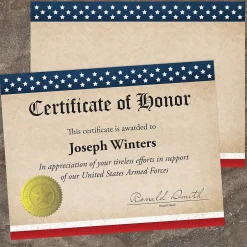 Best Patriotic Certificates, 8.5" x 11", Multicolor, 25/Count(2015083) Awards & Certificates