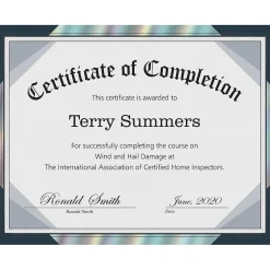 Clearance Rainbow Foil Certificates, 8.5