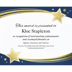 New ® Shooting Stars Foil Certificate, 30/Pack Awards & Certificates