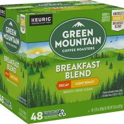 Keurig K-Cups<Green Mountain Breakfast Blend Decaf Coffee Keurig® K-Cup® Pods, Light Roast, 48/Box (5000355634)