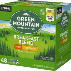 Keurig K-Cups<Green Mountain Breakfast Blend Decaf Coffee Keurig® K-Cup® Pods, Light Roast, 48/Box (5000355634)