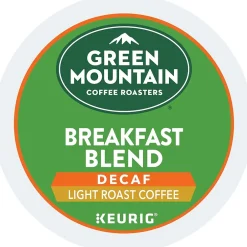 Keurig K-Cups<Green Mountain Breakfast Blend Decaf Coffee Keurig® K-Cup® Pods, Light Roast, 48/Box (5000355634)