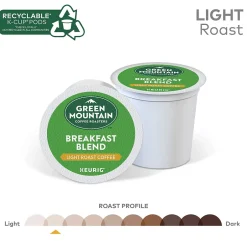 Keurig K-Cups<Green Mountain Breakfast Blend Coffee Keurig® K-Cup® Pods, Light Roast, 24/Box (5000330085)
