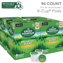 Keurig K-Cups<Green Mountain Breakfast Blend Coffee Keurig® K-Cup® Pods, Light Roast, 96/Carton (6520)