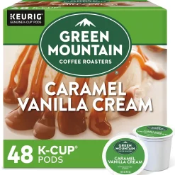 Keurig K-Cups<Green Mountain Caramel Vanilla Cream Coffee Keurig® K-Cup® Pods, Light Roast, 48/Box (350072)