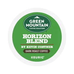 Keurig K-Cups<Green Mountain Coffee Roasters Horizon Blend by Kevin Costner Coffee, Keurig K-Cup Pod, Dark Roast, 24/Carton (5000379575)
