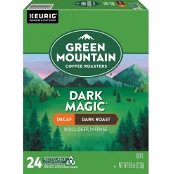 Keurig K-Cups<Green Mountain Dark Magic Decaf Coffee Keurig® K-Cup® Pods, Dark Roast, 96/Carton (504067)