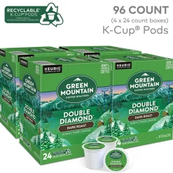 Keurig K-Cups<Green Mountain Double Diamond Coffee, Dark Roast, Keurig® K-Cup® Pods, 96/Carton (GMT4066CT)