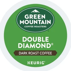 Keurig K-Cups<Green Mountain Double Diamond Coffee, Dark Roast, Keurig® K-Cup® Pods, 96/Carton (GMT4066CT)