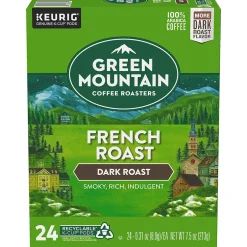 Keurig K-Cups<Green Mountain French Roast Coffee Keurig® K-Cup® Pods, Dark Roast, 24/Box (6694)
