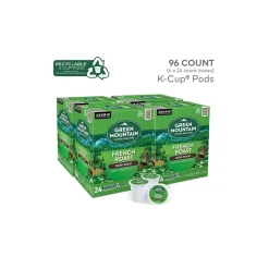 Keurig K-Cups<Green Mountain French Roast Coffee Keurig® K-Cup® Pods, Dark Roast, 96/Carton (6694)