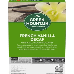 Keurig K-Cups<Green Mountain French Vanilla Decaf Coffee Keurig® K-Cup® Pods, Light Roast, 24/Box (7732)
