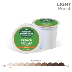 Keurig K-Cups<Green Mountain French Vanilla Decaf Coffee Keurig® K-Cup® Pods, Light Roast, 24/Box (7732)